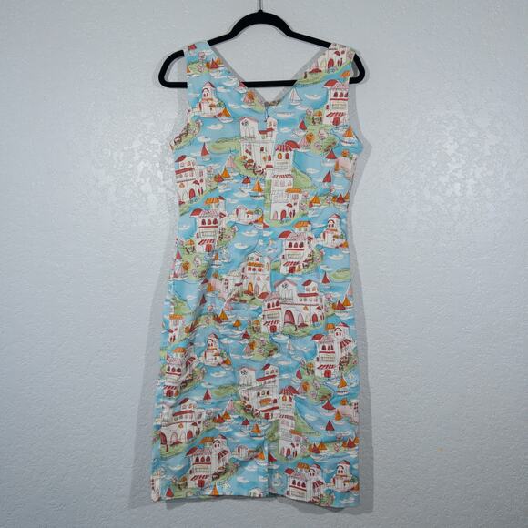 Talbots Blue Portrait Sailing Cotton Dress Size‎ 8 - Picture 7 of 7